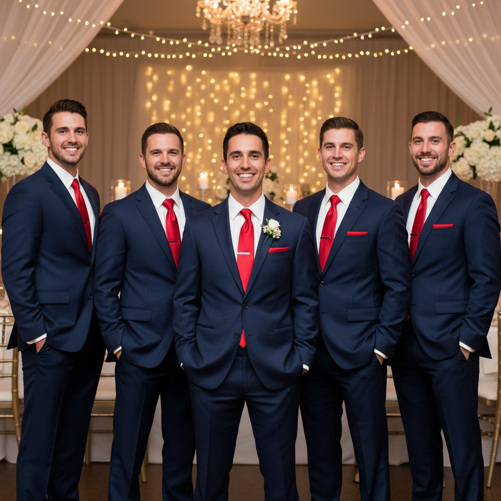 John Sparks x Red: Tie + Pocket Square + Tie Bar 2988