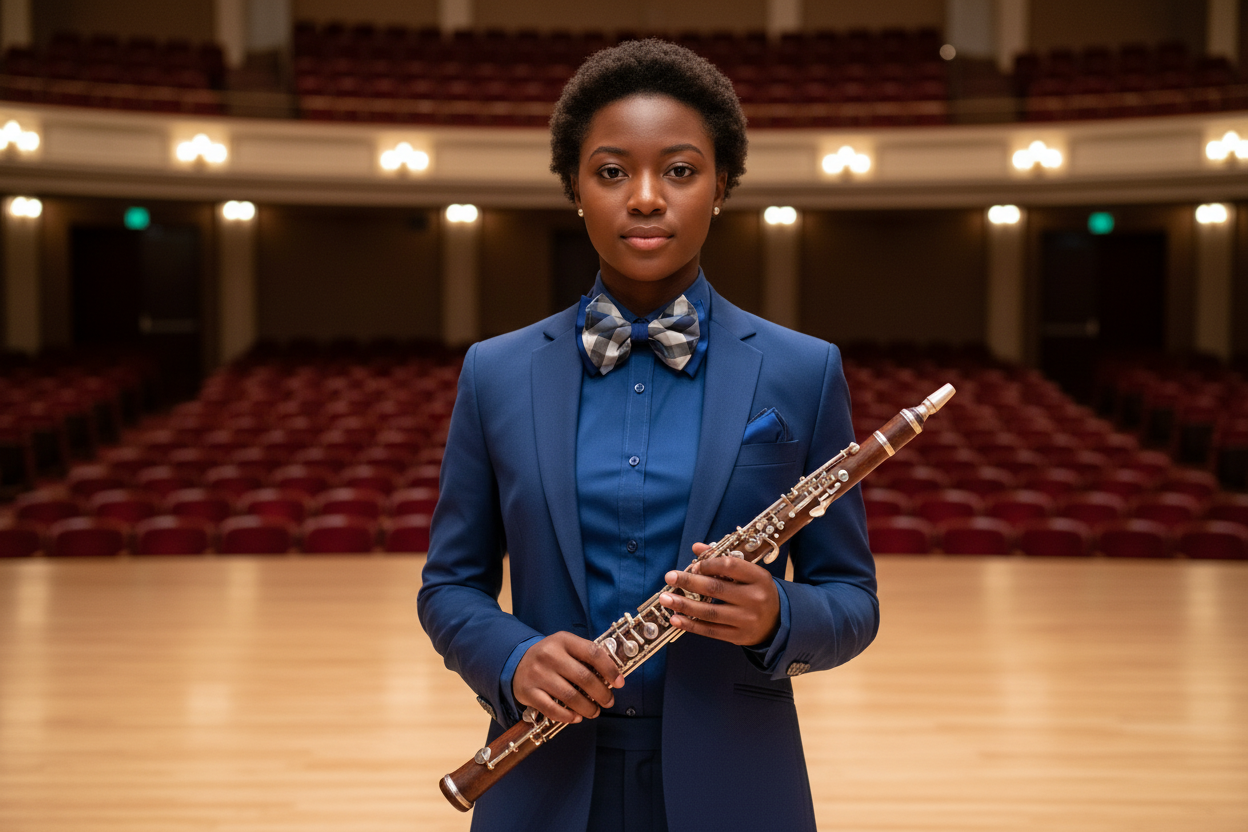 Plaid Royal Blue Big Bow Tie and Matching Handkerchief 4769