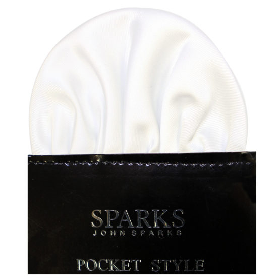JOHN SPARKS White – Tie + Pocket Square + Tie Bar