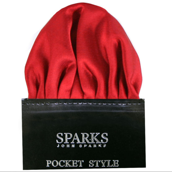 JOHN SPARKS Red – Tie + Pocket Square + Tie Bar