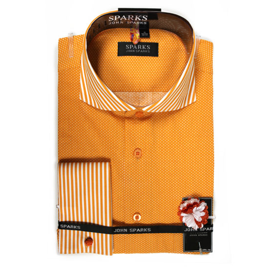 John Sparks Milano Dress Shirt - Orange