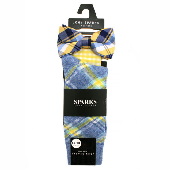 John Sparks Socks & BowTie & Pocket Square - Yellow 7440
