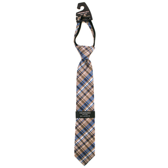 Hermoso NewYork Boy's Tie 4320B- Taupe