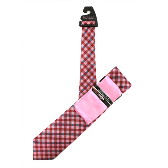 JOHN SPARKS Dusty Pink – Tie + Pocket square2 + Tie Bar 4629
